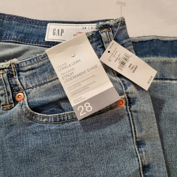 GAP Low Rise Long  & Lean - Size 28 - Picture 4 of 6